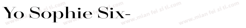 Yo Sophie Six字体转换